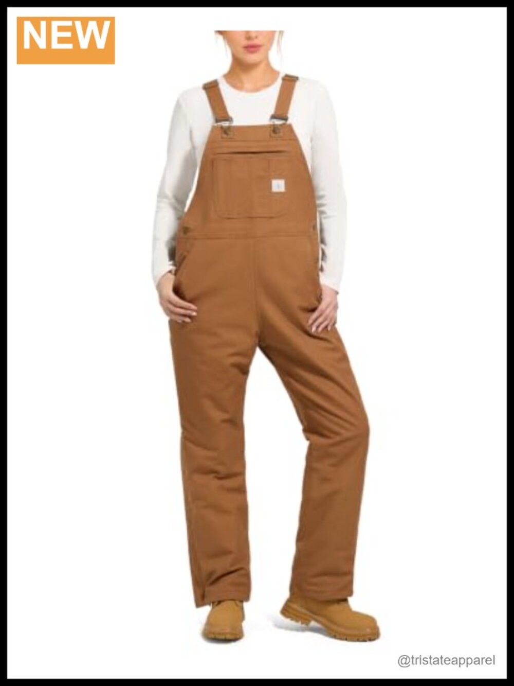 Insulated Bib Overalls Women 100% Cotton Canvas Workwear Utility